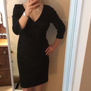 Diane Von Furstenberg Black Long Sleeve Dress